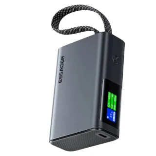 ESSAGER ES-D026 45W 37Wh 10000mAh TFT Smart Display Power Bank Come with Type-C Cable External Battery Power Supply with