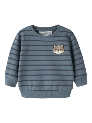 NAME IT - NBMNADDEL LS SWEAT BRU Blue Mirage - Gr. - 56