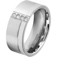 Adelia´s Fingerring Damen Ring aus Edelstahl mit Strass Steinchen