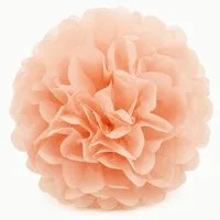 Creativery Pompon, Pompon 20cm Papier 1 Stück Apricot