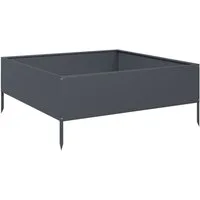 vidaXL Hochbeet Hochbeet Anthrazit 100x100x41 cm Stahl (1 St)