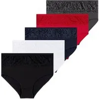 LOREZA Taillenslip 5er Set Taillen Slips - Spitze - Bunt (Packung, 5-St)