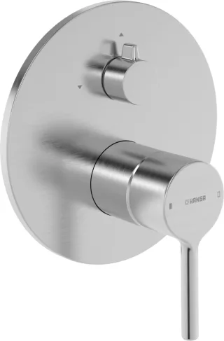 Hansa Einhandmischer FM-Set f. zwei Abgänge, HANSAVANTIS 8260 Rosette rund Stahl, 8260902780 8260902780