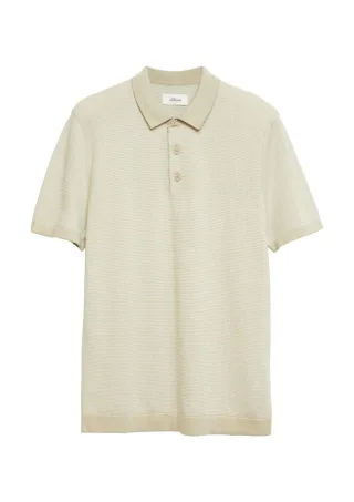s.Oliver Red Label - Strickpolo beige - Gr. - XL