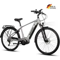 SAXXX E-Bike Trekkingrad 28 Zoll für Damen u. Herren, SAXXX QSD, 540Wh, max. 110km, 130kg, 10 Gang SHIMANO Deore Schaltwerk, Kettenschaltung, Mittelmotor, 540 Wh, (mit entnehmbarem Akku, mit Akku-Schlüssel, mit Gepäckträger), StVZO Pedelec, hydr. Sch