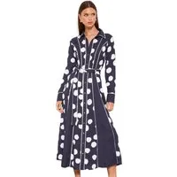 LIPSY Midikleid Lipsy getupftes Midi-Hemdblusenkleid, Regular (1-tlg)