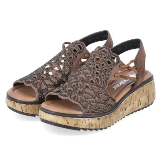 Rieker Sandalen - Gr. 38 - Braun - Synthetik
