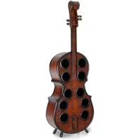 Stagecaptain Flaschenregal WR-10 Stradivino Weinregal für 10 Flaschen, Weinständer Holz stehend in Vintage-Optik "Cello" Design