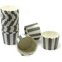 Frau WUNDERVoll Muffinform Muffin Backformen, klein Durchmesser 5 cm, grau, (25-tlg)