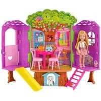 Mattel® Spielwelt Mattel HPL70 - Barbie Chelsea - Baumhaus Spielset inkl. Puppe und Zube