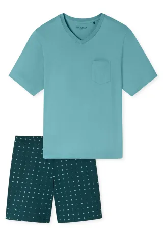 SCHIESSER - Schlafanzug kurz mint - Gr. - 58