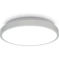 B.K.Licht Deckenleuchte moderne LED Bad-Deckenlampe IP44 flach rund 29x7cm silber - BKL1525, LED fest integriert, Neutralweiß, 4000K LED-Badlampe Decke 12W 1200lm Leuchtmittel Badezimmer Flur