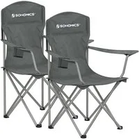 SONGMICS Campingstuhl, Klappstuhl, 2er Set, bis 150 kg belastbar