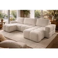 Compleo Ecksofa Wolke U Form, Eckcouch bubble, Praktische Bequeme Ecksofa WOLKS, Ecksofa Wolke mit Bettkasten