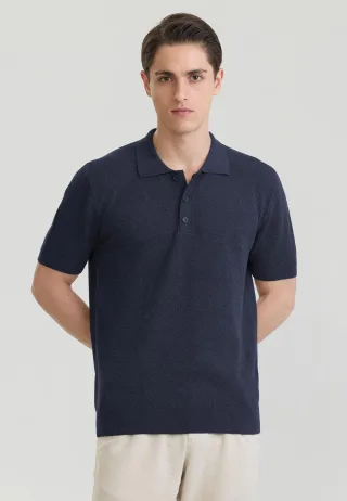 Polo Shirt Kurzarm Strick-Polo Shirt Kurzarm