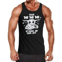 MoonWorks Tanktop Herren Tanktop Parodie Spruch Das mi mi mi stark in dir ist Fun-Shirt Achselshirt Moonworks® mit Print