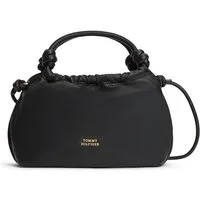 Tommy Hilfiger Umhängetasche TH SOFT LEATHER MED CROSSOVER, Damen Schultertasch, Handtasche, Tragetasche mit Logoschriftzug