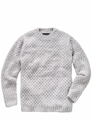 Mey & Edlich Herren 3-D-Pullover Grau 86 % Schurwolle, 14 % Polyamid