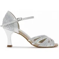 Dancing Queens Sparkle Shine Tanzschuhe Satin - Absatz 7.0 cm flare Sandalette Tanzschuh 7 cm Absatz: Salsa, Bachata, Kizomba, Zumba