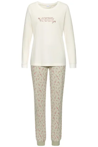 LASCANA - LASCANA LAS XMas solid PJ green sugar - Gr. - 42