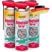 Inseko Insektenspray 3x inseko Ameisenspray 500 ml - effektive Sofortwirkung (PT19), 3-St., gegen Ameisen und Ameisennester
