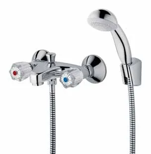 Kaja Classic Wannenfüll- und Brausearmatur, mit Brauseset komplett chrom, 25102-3-C 25102-3-C