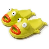 Corimori Frosch Badeschuhe, Badelatschen Damen und Herren Badeschuh (Packung, Geschenk) rutschfeste Hausschuhe mit ultraweicher Eva-Sohle, EU Größe 38-39