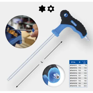 Brilliant Tools T-Griff-Torx® mit Stirnlochbohrung-Winkelstiftschlüssel - BT041019