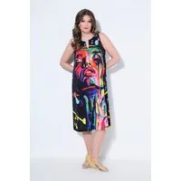 MIAMODA Jerseykleid Jerseykleid A-Linie Midilänge Muster ärmellos