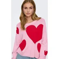 ONLY Strickpullover ONLMONTANA LS JQ O-NECK CC KNT mit Rippbündchen