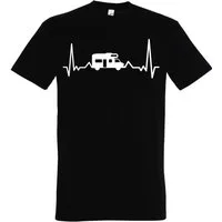 Youth Designz T-Shirt Camping Herzschlag Herren Shirt mit lutsigem Frondruck