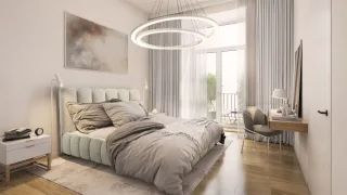 OUTLET Polsterbett Doppelbett HEDA 180x200cm in Stoff Boston Toffee