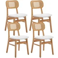 WAHSON OFFICE CHAIRS Esszimmerstuhl Rattansessel 2/4er Set, Küchenstuhl