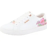 TOM TAILOR Plateausneaker mit buntem Blütenprint, Freizeitschuh, Halbschuh, Schnürschuh