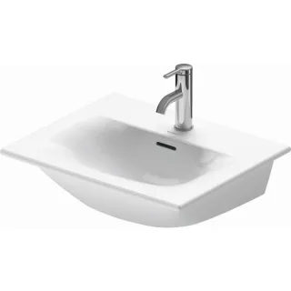 Duravit Viu Handwaschbecken 2344530060 53x43cm, ohne Hahnloch, weiß, mit Überlauf, mit Hahnlochbank