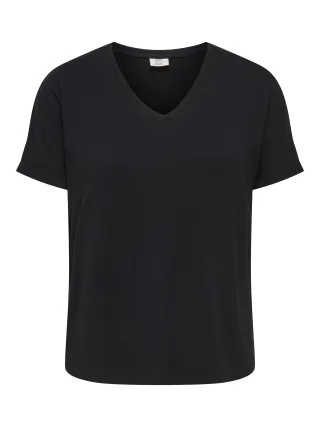 JDY - JDYSISSY S/S V-NECK TOP JRS NOOS Black - Gr. - M
