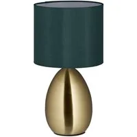 relaxdays Nachttischlampe Touch messing