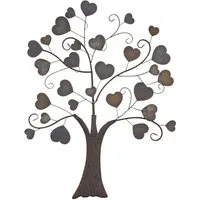 moebel-direkt-online Wanddekoobjekt Marlene, aus Metall, antike Oberfläche, Baumkrone aus Herzen, mit Verzierungen