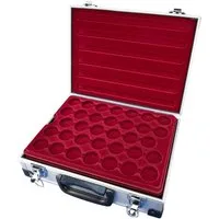 MC.Sammler Aufbewahrungsbox MC.Sammler Alu Münzkoffer inkl 5 Münztableaus verschiedene Varianten, 170 Fächer - 38mm Ø