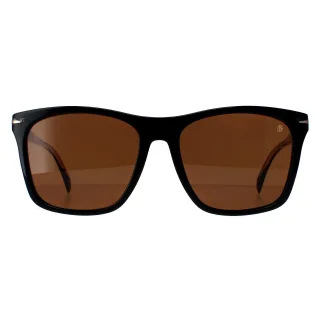 David Beckham Rectangle Herren Schwarz Braun DB1054/F/S