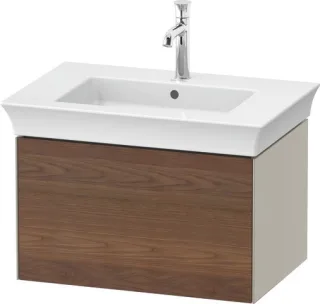 Duravit White Tulip Waschtischunterbau wandhängend Amerikanischer Nussbaum & Taupe Matt & Seidenmatt WT424107760