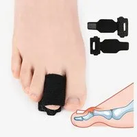 COOL-i ® Fußbandage Zehenschiene mit Aluminiumstütze, verstellbare Zehenbandage, rutschhemmend & atmungsaktiv