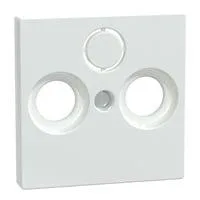 Zentralplatte Antennendose für Antennensteckdose, glänzend, antibakteriell, Thermoplast weiß (glänzend), Retail