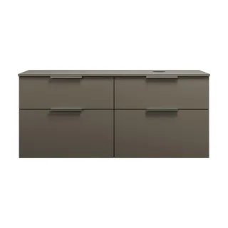 Burgbad Waschtischunterschrank Eqio 619x1400x550 Grau Hochglanz, SGUU140RF2010 SGUU140RF2010