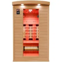 Dewello Infrarotkabine HYDER Wärmekabine, bis zu 2 Personen, 6 Vollspektrumstrahler, BxTxH: 115 x 105 x 190 cm, (Farblichttherapie, Ionisator mit Ozondesinfektion und Aromatherapie, Multimedia und zusätzlich USB-Anschluss & Bluetooth möglich) Sauna a