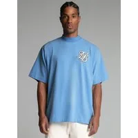 Siksilk T-Shirt SikSilk Herren Blaues Logo T-Shirt
