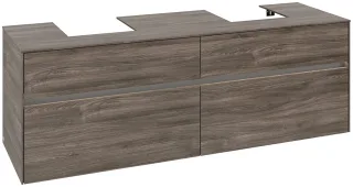Villeroy & Boch Waschtischunterschrank Collaro C107B0 1600x548x500mm mit Beleuchtung Stone Oak C107B0RK