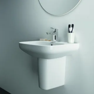 Ideal Standard i.life A Waschtisch T451001 mit Hahnloch, mit Überlauf, 65 x 48 x 18 cm, weiß