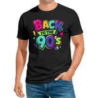 MoonWorks Print-Shirt Herren T-Shirt Spruch Back to the 90s Fasching Karneval Kostüm-Ersatz mit Print