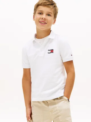 WAVY FLAG POLO ITHICA PLACKET SS White - Gr. - 12